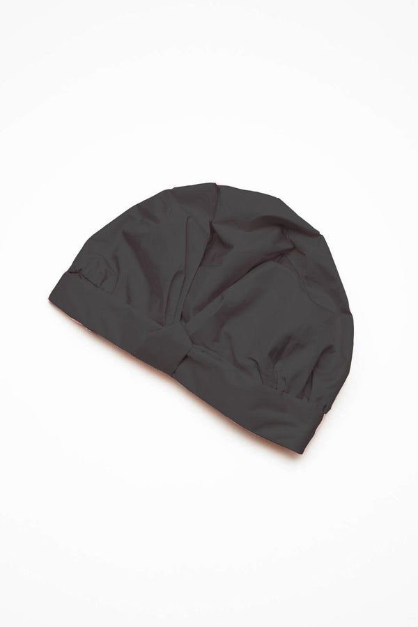 Satin-Lined Shower Cap - Black