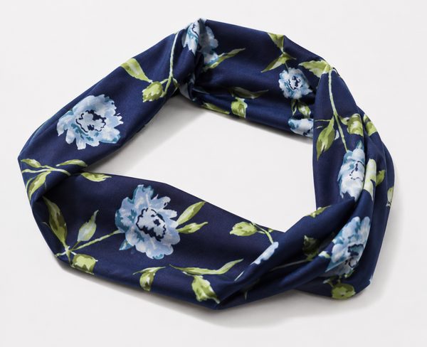 Jersey Knit Headband - Navy Floral