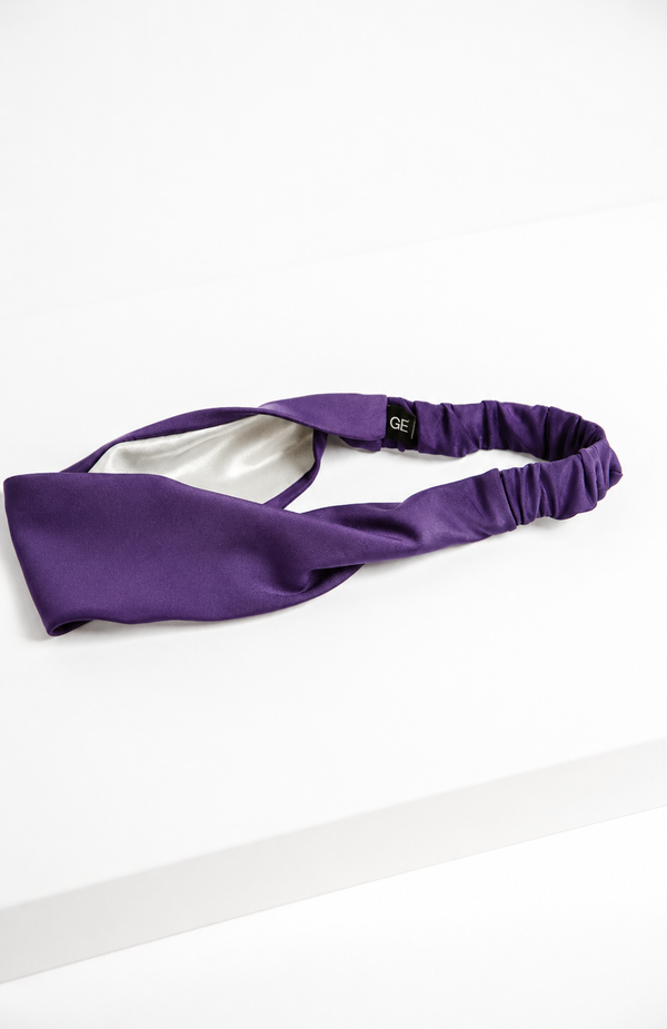 Satin-Lined Headband - Purple