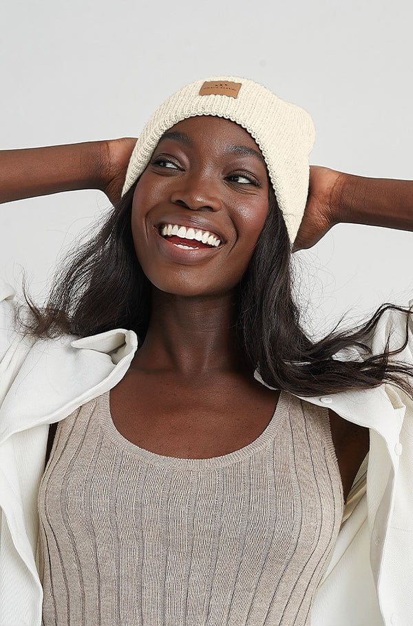 High Top Beanie - Cream