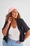 Pink Adjustable Slap | Satin-Lined Cap