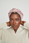 Speckled Blush All-Satin Knot Turban