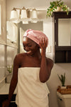 Satin-Lined Shower Cap - Blush