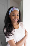 Grace Eleyae Headbands Jersey Knit Headband - Black Floral