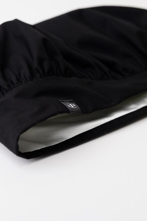 Women's Satin-Lined Scrub Cap - Black