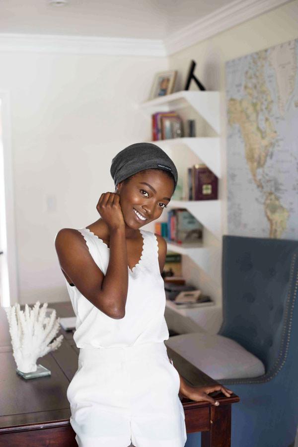 Grace Eleyae Slaps Gray Slap | Satin-Lined Cap