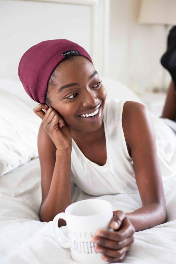 The Slap (Satin-lined cap) Wine Red – Grace Eleyae