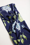 Turban Style Headband - Navy Floral