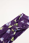 Turban Style Headband - Purple Floral