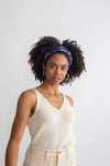 Turban Style Headband - Navy Floral