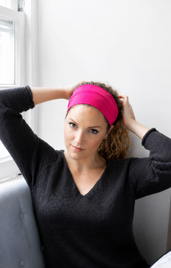 Jersey Knit Headband - Hot Pink