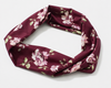 Jersey Knit Headband - Wine Floral