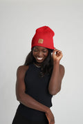 High Top Beanie - Red