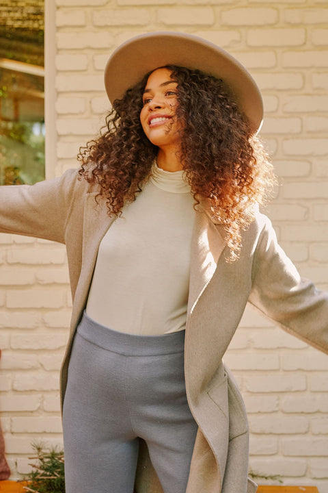 Madeline Pencil Brim Hat - Tan