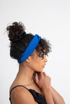 Silk Turban Style Headband - Royal Blue