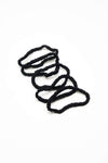 Super Thin Silk Scrunchie - 5-pack - Black