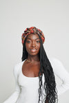 Floral Print All-Satin Knot Turban