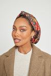 Floral Print All-Satin Knot Turban