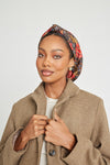 Floral Print All-Satin Knot Turban
