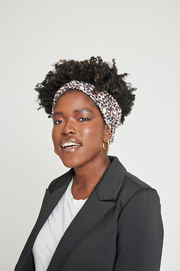 Spotted Print Wrap-Style Headband