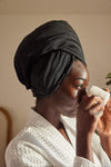 Micro Fiber Towel Turban - Black