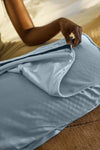 Micro Fiber/Satin Towel Pillow Cover - Gray