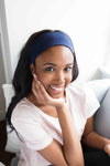 Grace Eleyae Headband Jersey Knit Headband - Navy