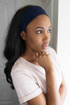 Grace Eleyae Headband Jersey Knit Headband - Navy