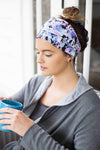 Grace Eleyae Headbands Jersey Knit Headband - Black Floral