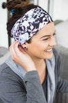 Grace Eleyae Headbands Jersey Knit Headband - Black Floral
