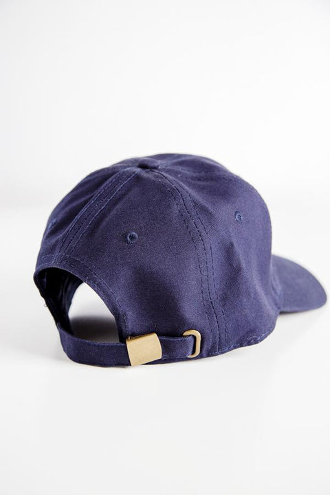 Grace Eleyae Hats Navy Blue Satin-Lined Baseball Hat