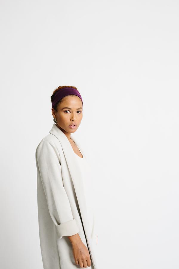 Satin-Lined Headband - Purple