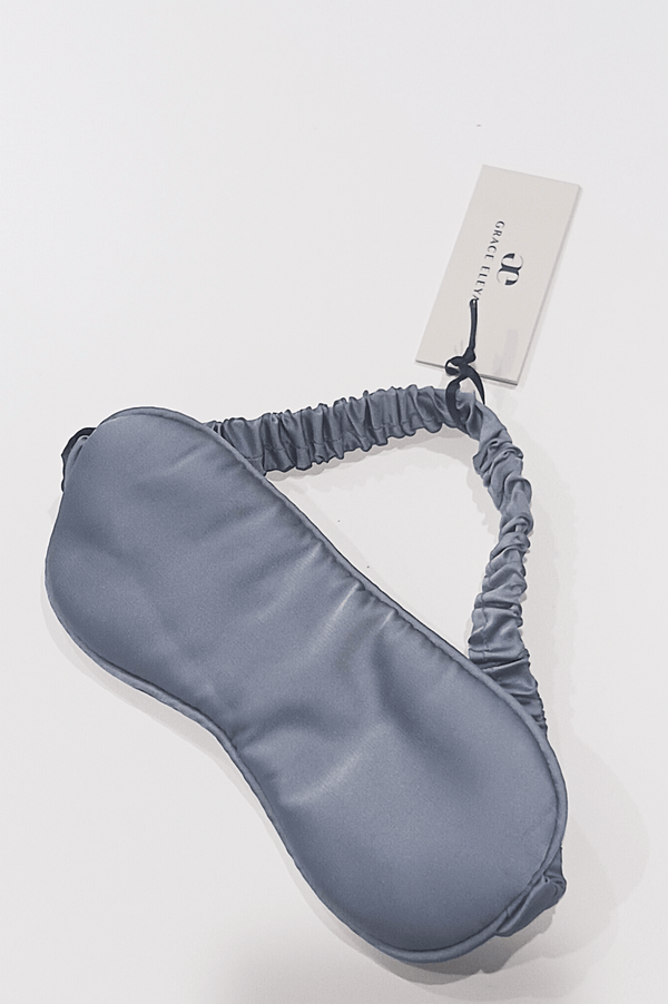 All Satin Eye Mask - Silver
