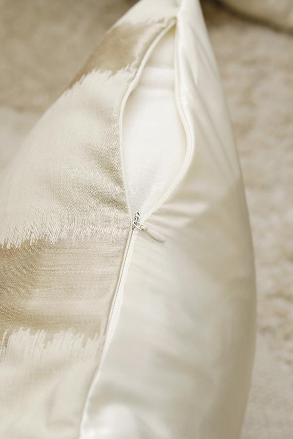 Tan Striped Throw Pillowcase