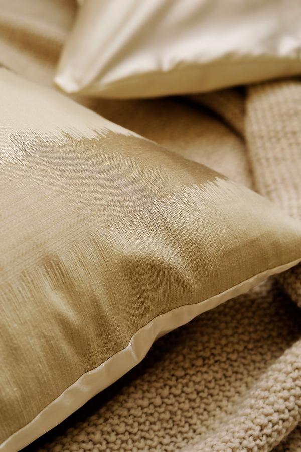 Tan Striped Throw Pillowcase