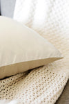Tan Striped Throw Pillowcase