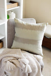 Tan Striped Throw Pillowcase
