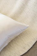 Ivory Striped Throw Pillowcase