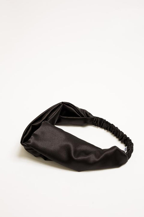 Silk Turban Style Headband - Black