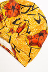 All Silk Turban - Mustard Floral
