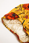 All Silk Turban - Mustard Floral