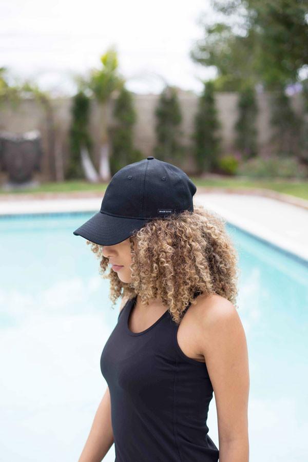 Black Satin-Lined Baseball Hat – Grace Eleyae - Main Image