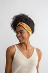 Turban Style Headband - Yellow Floral